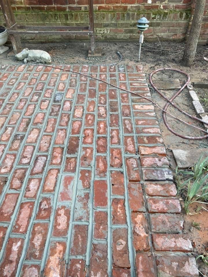 Stamped concrete patio