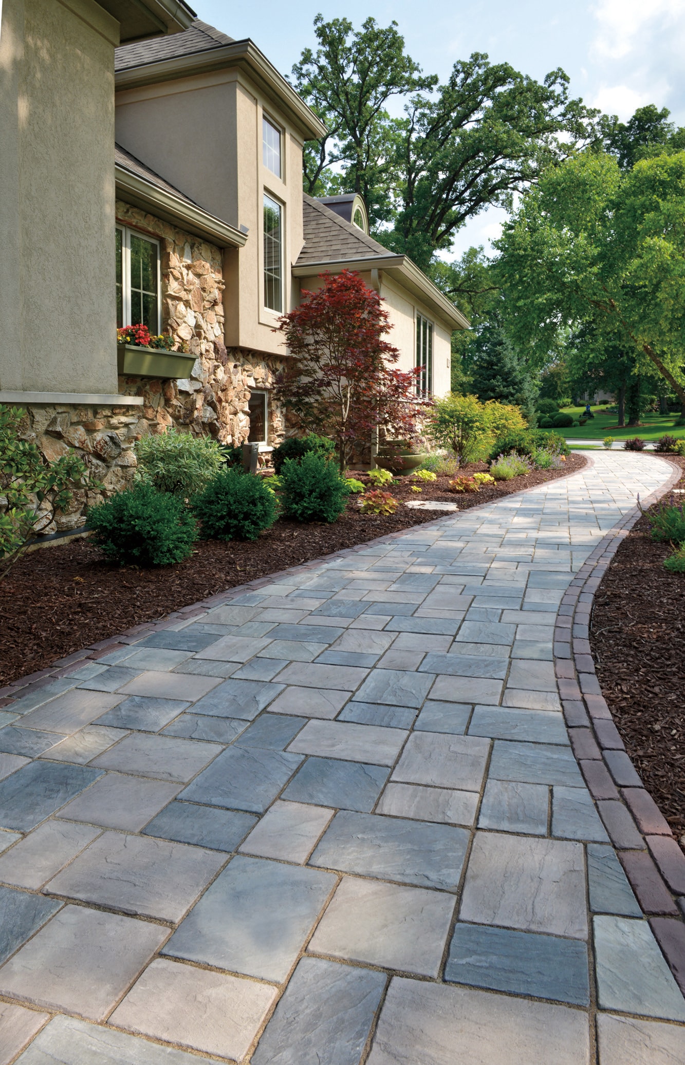 Stamped concrete driveway project